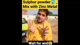 Sulphur Powder को Zinc Metal में मिलाएंगे तो क्या होगा😱#shorts #shortvideoyoutube #hindi