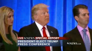 FULL: President-elect Donald Trump tears in to CNN & Buzzfeed at today's press conference