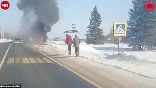 9.03.2021 ЧП Ярославская область,Даниловский район, д.Костюшино, горит машина.