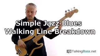 Simple Jazz Blues Walking Bass Line Breakdown