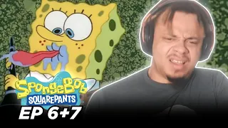 PLANKTON ARRIVES! - SPONGEBOB EPISODE 6-7: REACTION VIDEO