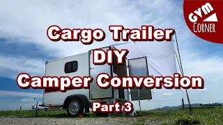 Small Cargo Trailer DIY Camper Conversion / Kleiner Kofferanhänger wird zum Wohnwagen PART 3/3