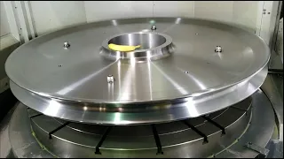 TURNING LARGE ROPE PULLEY, CNC VTL (Koło linowe, średnica liny 50mm. tokarka karuzelowa cnc)