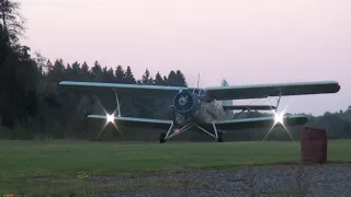 Antonov AN-2 Flight Training, Touch & Go's  [GREAT SOUND]