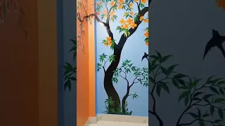 magic wall painting fancy tree