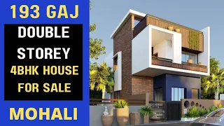 193 gaj double storey 31*56 4bhk house for sale with house design in Mohali Sunny enclave sector 125
