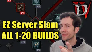ALL THE BUILDS for Server Slam! 1-20 Leveling & Ashava Killer Setups for all Classes - Diablo 4