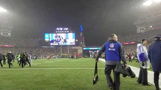 Patriots entrance to AFC championship 2017