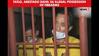 Tatlo, arestado dahil sa illegal possession of firearms