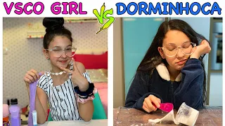 TIPOS DE CRIANÇAS FAZENDO SLIME #13 VSCO GIRL VS DORMINHOCA | Luluca