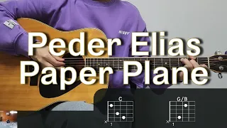 Peder Elias - Paper Plane Guitar cover, Acoustic, Chord, Tutorial