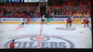 D   great neutral zone step up   great offside puck retrieval   great fake