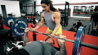 22x All Time World Record Holder Strongwoman Stefanie Cohen Trains Martyn Ford┇#DOMINATE