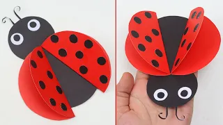 How to Make Beautiful Ladybug for Kids - Paper Crafts for Kids - DIY Easy Paper Ladybug Making Idea