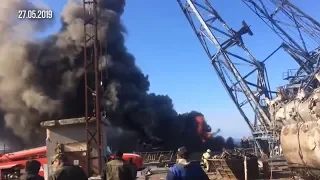 Пожежа на російському есмінці (В Североморске загорелся корабль)