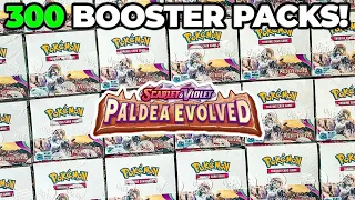 300 Pokemon Paldea Evolved Booster Pack OPENING!