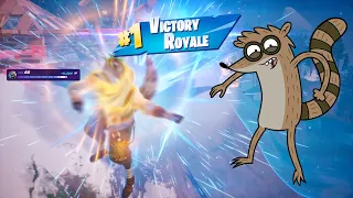 Rigby becomes a Fortnite God ⚡ (No Gun Challenge)