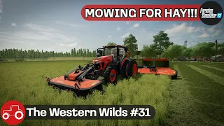 Making Hay With The New Equipment & Chopping Corn For Silage - The Western Wilds #31 FS22 Timelapse
