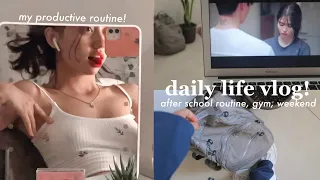 my daily routine - vlog | after school routine, gym, weekend