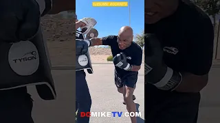 (NEW) Mike Tyson training OUTSIDE LOOKING SAVAGE as always; Ready for Jake Paul