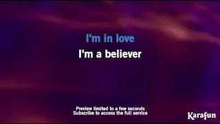 Smash Mouth I’m A Believer Shrek film karaoke version preview KaraFun UK