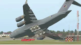 Craziest Landing From Military Aircraft C-17 | X-Plane 11