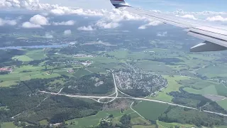 Landing at Oslo Airport | Oslo from air