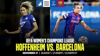 Hoffenheim vs. Barcelona | Partido entero de la jornada 4 de la UEFA Women’s Champions League