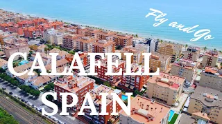 Calafell from the Sky. Catalonia. Taragona. Spain with Fly and Go