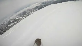 POV - Snowmass powder run on the Jones Flagship