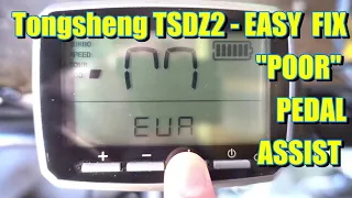 TONGSHENG TSDZ2 QUICK FIX TIP FOR POOR PEDAL ASSIST IN ANY MODE mid drive motor e-bike kit review