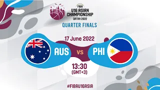 Australia v Philippines| Full Basketball Game | FIBA U16 Asian Championship 2022