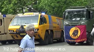 meerdere hulpdiensten met spoed op een open dag in Rotterdam