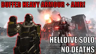 Helldivers 2 - Buffed Heavy Armour vs Automatons - Helldive Solo No Deaths