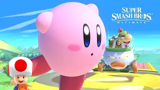 Super Smash Bros Ultimate Kirby vs Bowser Jr at Spirit Train CPU Level 9