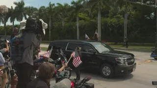 Donald Trump's motorcade arrives at Florida resort ahead of court appearance | AFP