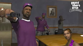 Ballas vs Groves End Of The Line Mission in GTA San Andreas! (Gang Switch)