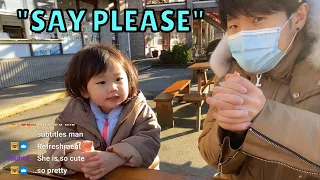 Toast unable to control his Niece when food is on the plate