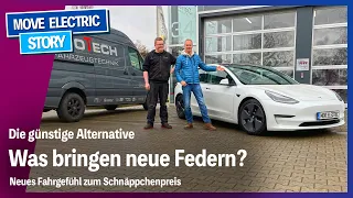 Federn gelassen - Tesla Model 3 - Umbau auf Eibach Federn - Was bringts? Was kostet es?