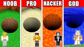 TUNNEL NOOB vs PRO vs HACKER vs GOD w Minecraft