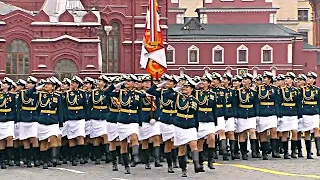 Russian soldiers marching to the Bee Gees