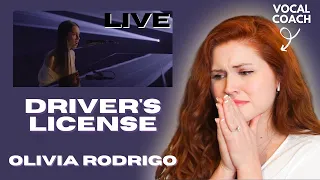 OLIVA RODRIGO I Driver's license LIVE I Vocal coach reacts