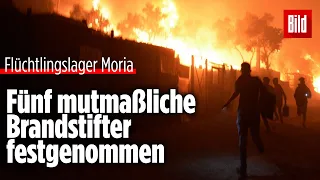 Flüchtlinge in Moria: Feuer soll durch Minderjährige gelegt worden sein