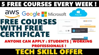 Free Online Courses with Certificates | Google | Microsoft | AWS | Azure | Pluralsight Weekly Offer