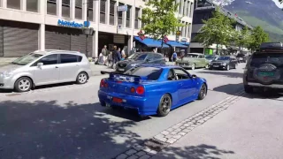 Nissan Skyline GT-R R34 - RB26 Nismo (exhaust sound, engine) Stryn 🇳🇴