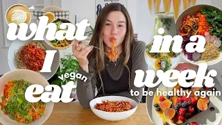 I need to be 'healthy' again... what I eat in a week ( vegan )