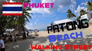 4K | Patong Beach & Walking Street | Day Walk | Phuket, Thailand