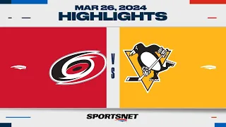 NHL Highlights | Hurricanes vs. Penguins - March 26, 2024