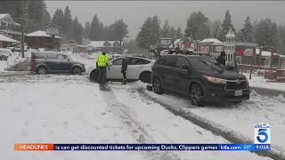 April snowstorm hits San Bernardino mountains