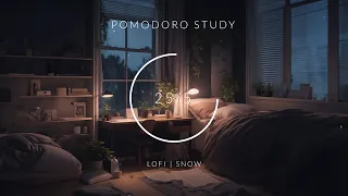 2 - Hour Study With Me 📚  25/5 Pomodoro Timer ❄️ Lofi Music For Effective Study Day